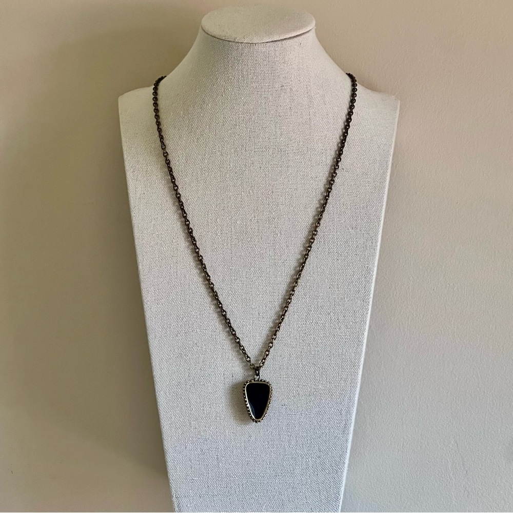 Digby & Iona brass and enamel necklace